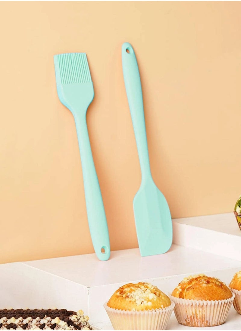 Generic 2-Piece Silicone Kitchen Tools Set, Protects Granite from Scratches, Includes Oil Brush and Spoon  - Image 1