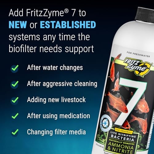 Fritz Aquatics FritzZyme 7 Live Nitrifying Bacteria Naturally Removes Amonia & Nitrite for Freshwater Fish (32-Ounce) - Image 4