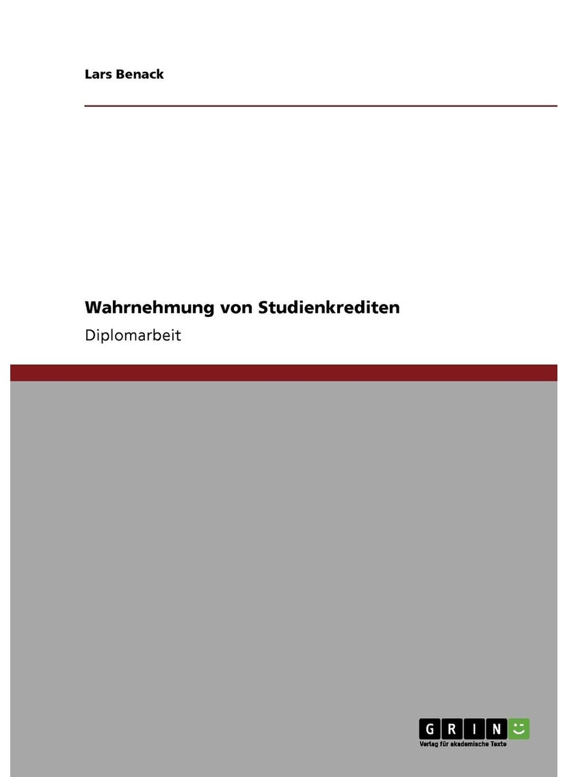 Wahrnehmung von Studienkrediten 