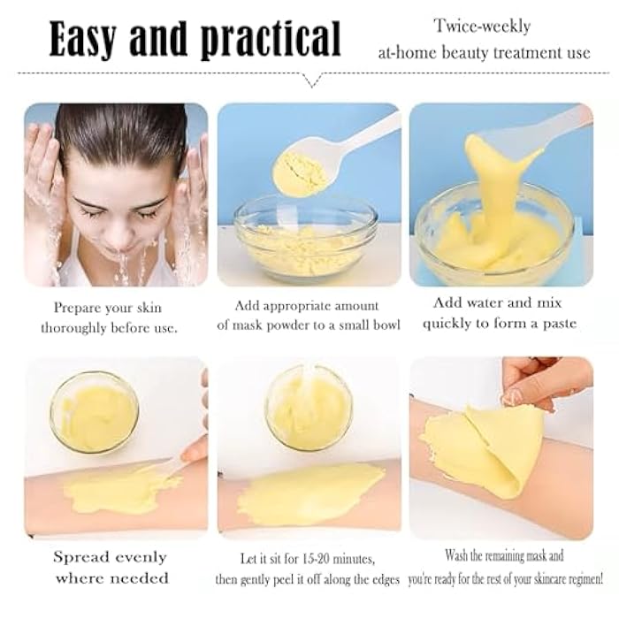 Marfort Jelly Mask for Facials Peel-Off Powder Hydrojelly Mask Peel Off Face Masks SkinCare Combination with Professional Skincare Spa Moisturizing & Hydrating 23 Fl Oz (Rose) - Image 5
