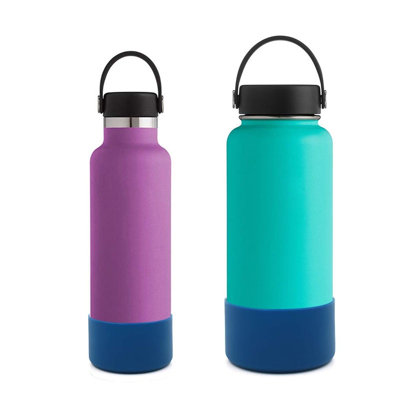 Flaskars Protective Silicone Boot for 12oz - 40 oz Hydroflask Water Bottles Anti-Slip Bottom Sleeve Cover Bumper (Fits 12-24 OZ, Cobalt) - Image 2