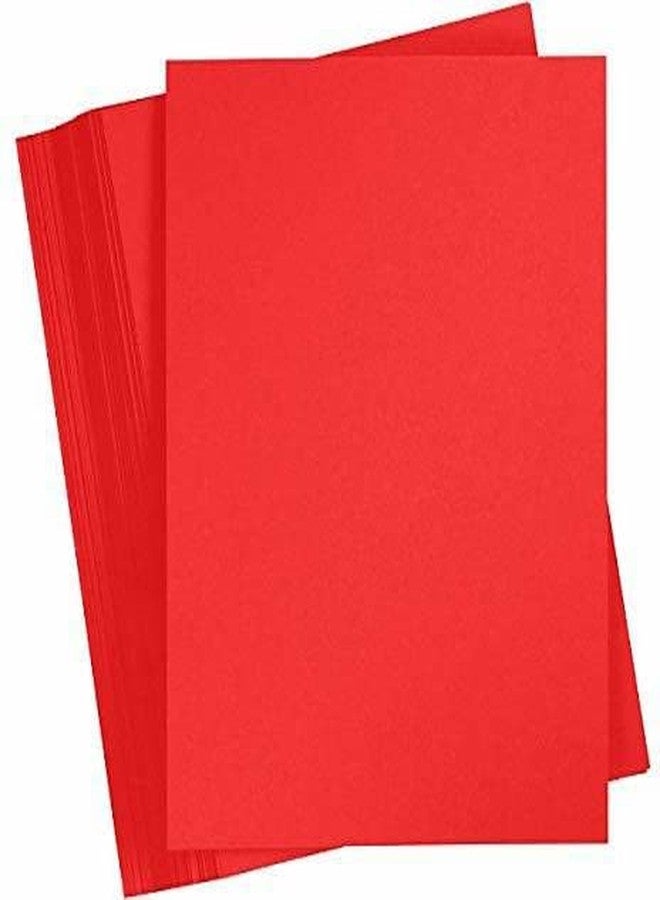 LRS Red Pastel Sheet - A4 Size - 250 GSM Thick - Pure Red - Pack of 25 Sheets - Image 1