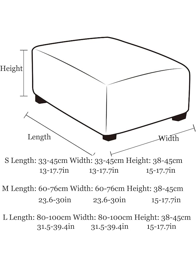 إيروريكس غطاء عثماني مطاطي مع قاع مرن ووسادة مطاطية لمسند القدمين وأثاث قابل للغسل باللون الأسود مقاس M - Image 5