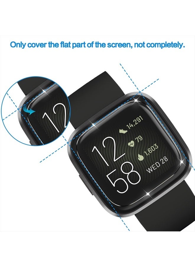 YMHML [5 Pack] Compatible for Fitbit Versa 2 Tempered Glass Screen Protector, YMHML Waterproof 9H Hardness Crystal Clear [No-Bubble] Anti- Scratch Easy Installation Film for Fitbit Versa 2 Accessories - Image 3