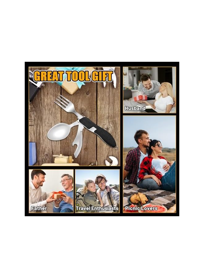 PROMASS 4-In-1 Camping Utensils Set – Stainless Steel Fork, Spoon, Knife & Bottle Opener, Folding Cutlery For Backpacking, Hiking, Traveling, Scouting, Compact Travel Utensils For Outdoor Adventures - Image 4