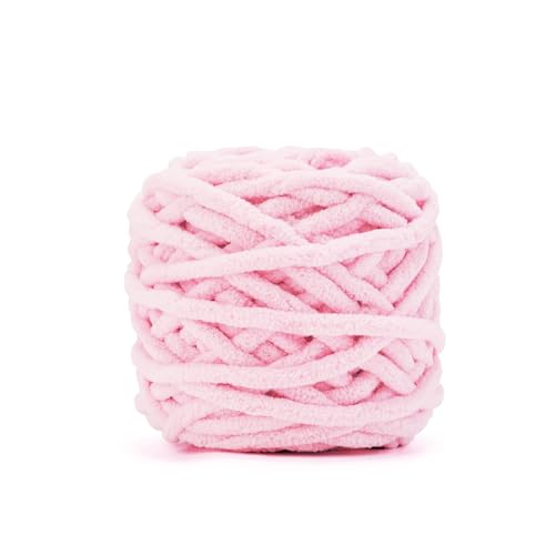 INNDUN Blanket Yarn 100g/3.5oz - Pink Chenille Yarn 6 Super Bulky - 72 Yards - Knitting, Crocheting & Crafts Chunky Yarn - Image 1