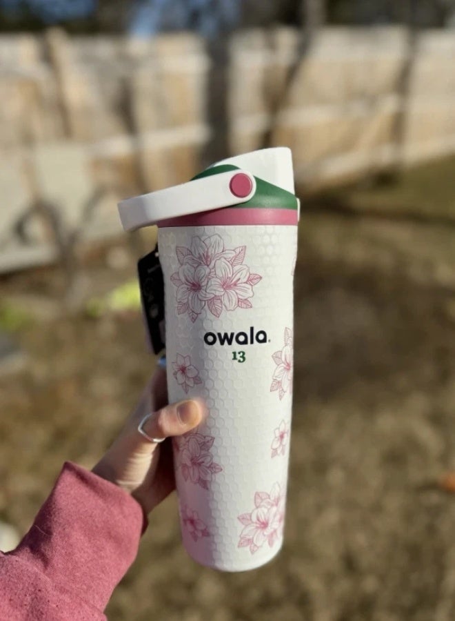 زجاجة مياه معزولة من الفولاذ المقاوم للصدأ سعة 30 أونصة، طراز FreeSip Sway، مزودة بفوهة ثنائية الاتجاه - Image 4