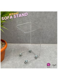 Rose C Table - Small Side Table Living Room Decor - Slim C-Shaped End Table for Sofa with Wheels - Drink Table, TV Tray Table, Horizontal Laptop Stand for Couch  - Image 4