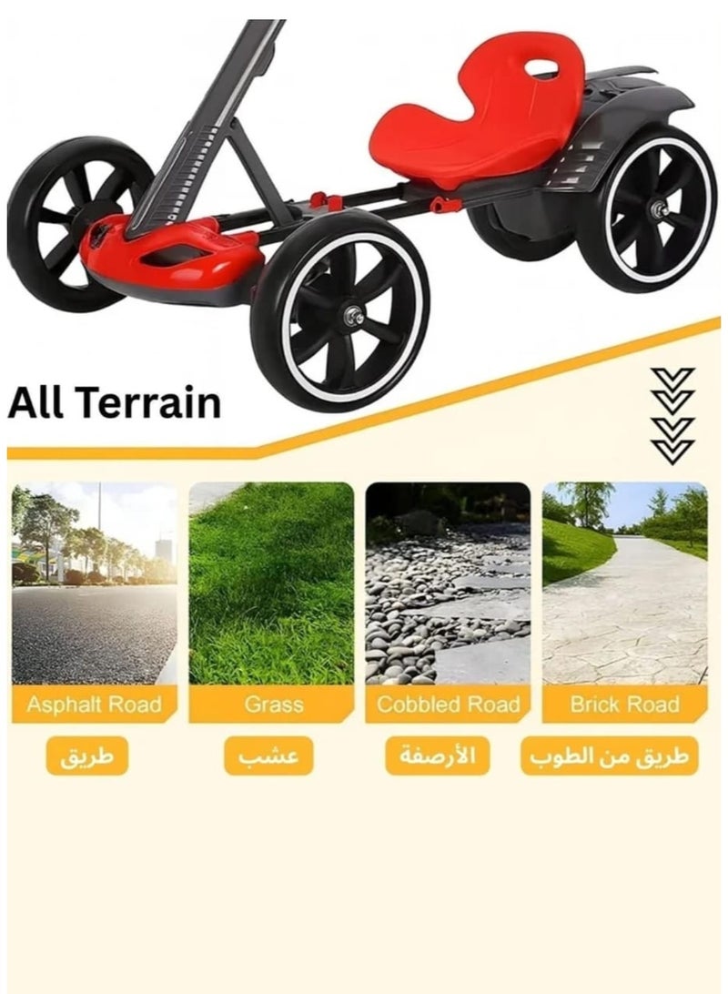 MARAH TOYS Foldable Electric Ride-On Car with Remote Control – 4-Wheel Kids Ride-On Toy | Safe & Sturdy Structure, Front Anti-Collision, Easy Steering, One-Motor, Dual-Battery | Supports Up to 50kg – Ages 4+ - Image 5