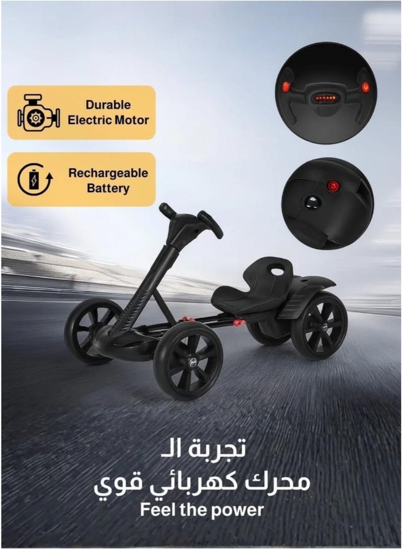 MARAH TOYS Foldable Electric Ride-On Car with Remote Control – 4-Wheel Kids Ride-On Toy | Safe & Sturdy Structure, Front Anti-Collision, Easy Steering, One-Motor, Dual-Battery | Supports Up to 50kg – Ages 4+ - Image 3