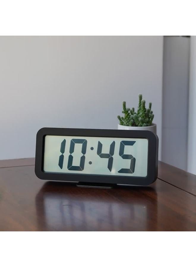 Hense Lcd Desktop Clock, Living Room Electronic Clock, Large Digital Display For Middle-aged And Elderly, Alarm Clock, Wall-mountable, Bedroom Bedside Table Clock, Musical Ringtone, Simple Alarm Watch Ha919 Black - Image 5