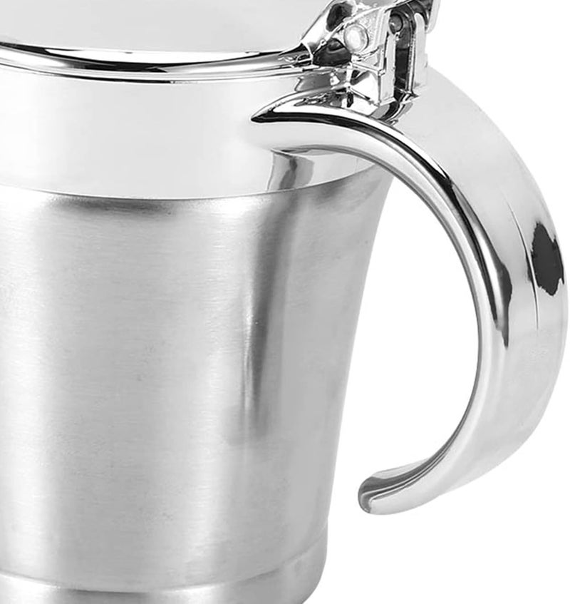 750ML Gravy Boat, Satin Stainless Steel Gravy Warmer, Double Wall Insulation, Thumb Operated Lid, Non Drip Spout, Insulated Sauce Boat, for Thanksgiving, sauces, cream - Image 4