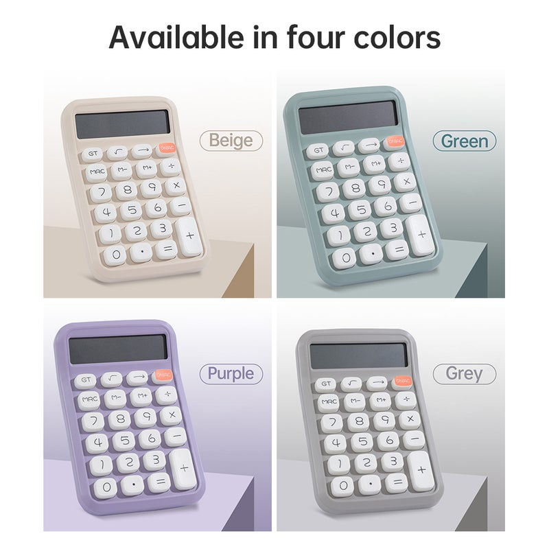 Cute Calculator 12 Digit Large LCD Display Big Round Button Gradient Candy Colored Calculator Suitable for Office School Home for Kids Students Accountant - Image 5