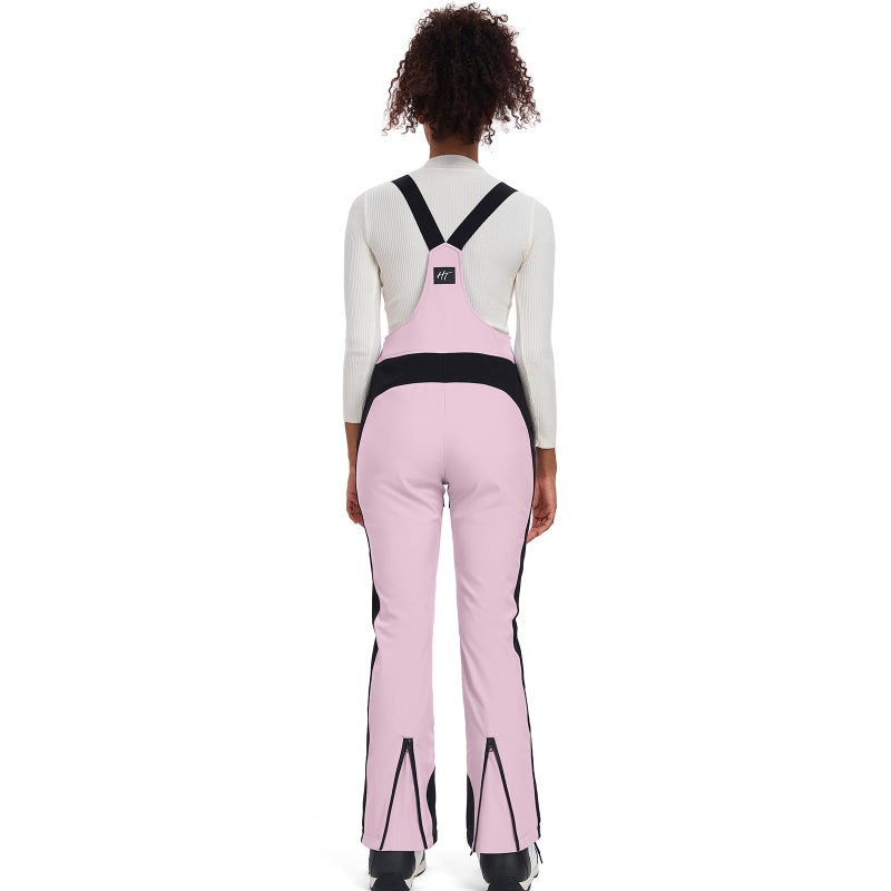 GS SNOWING Women's Snow Bibs Pants Insulated Waterproof Windproof Winter Ski Pants Snowboarding Overalls Pink L - Image 5