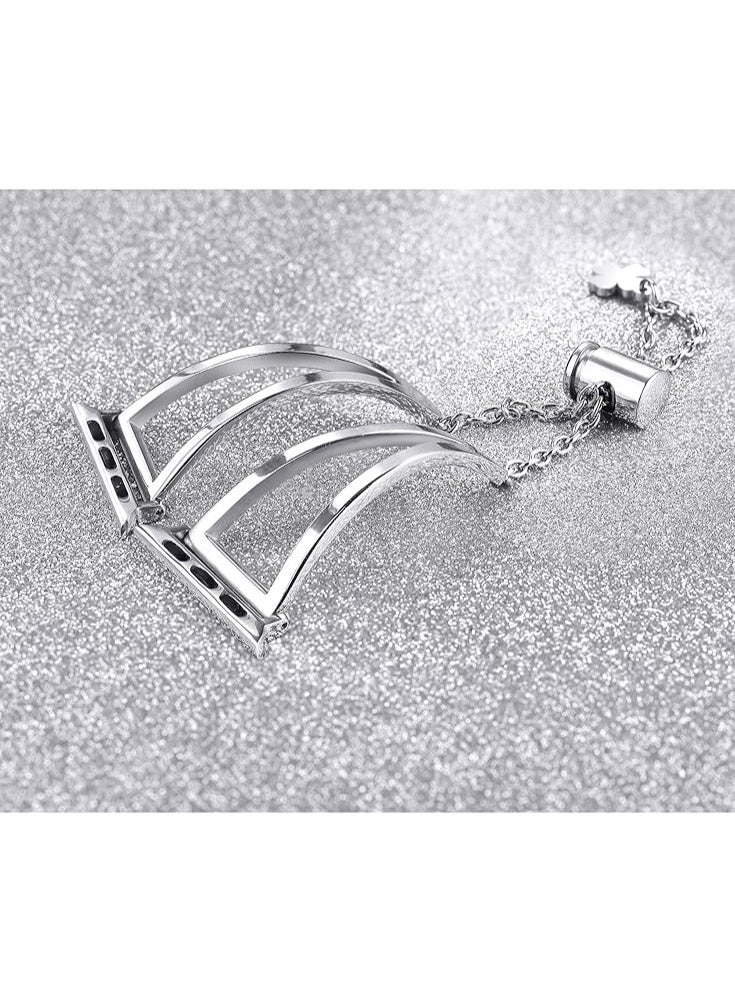 Secbolt Stainless Steel Bands Compatible with Apple Watch Band 38mm 40mm 41mm 42mm 44mm 45mm 46mm 49mm iWatch Series 11/10/9/Ultra/SE/8/7/6/5/4/3/2/1, Dressy Metal Bangle Bracelet Women - Image 4