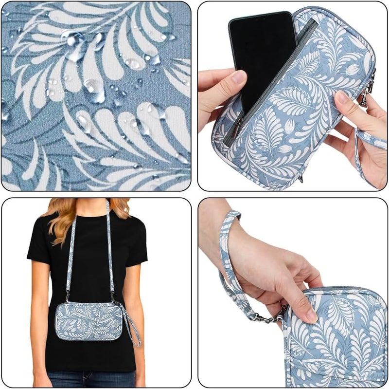 homchen RFID Passport Wallet with Vaccine Card Slot, Family Travel Passport Holder Document Organizer Bag with Wrist & Neck Double Strap - Image 4