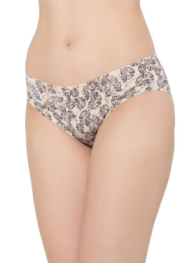 ترايامف Triumph International Women's Spandex Triumph Midnight Garden Seamless Midi Brief Regular Floral Bikini Style Underwear (Pack of 1) (756I407 S5 L_Skin-Light Combination_L)