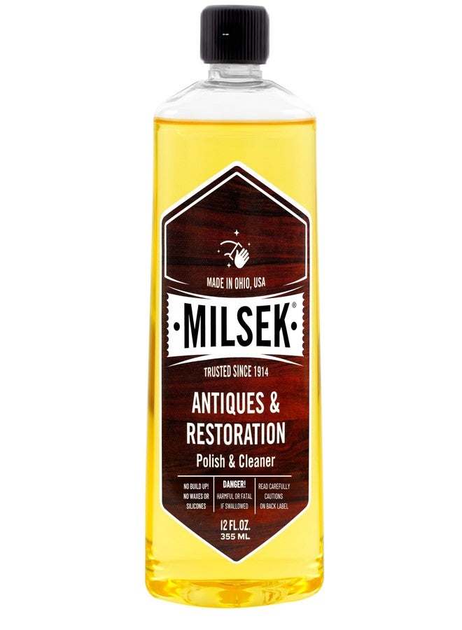 Milsek Antiques & Restoration Polish & Cleaner - Home Essential Cleaning Supplies for Home Improvement of any Wood Antiques or Heirlooms - 12 Fl Oz (Pack of 1) - Image 1