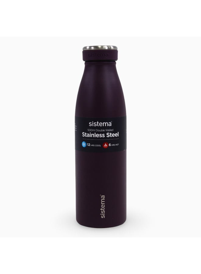 Sistema Stainless Steel Insulated Bottle – Dark Purple