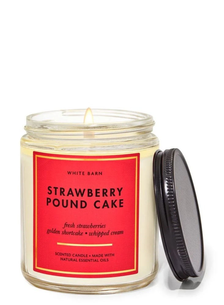 Strawberry Pound Cake Single Wick Candle