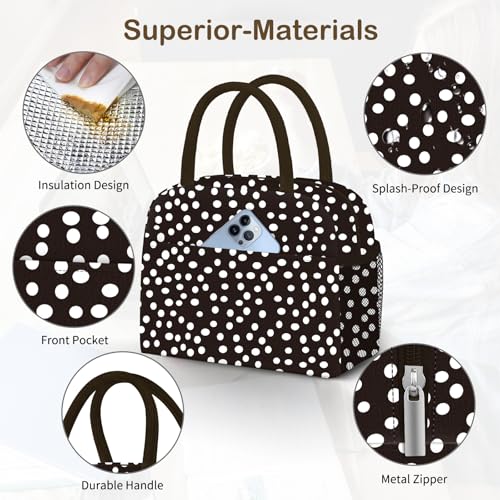 DALINDA Lunch Bag Lunch Box for Women Men Insulated Lunch Bags WaterResistant Cute Cooler Lunch Tote Bag Reusable Large Capacity for Work Travel Picnic - Image 3