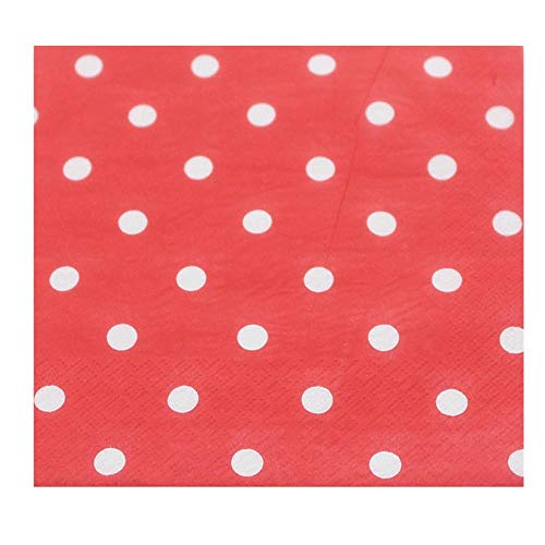 AMYESE Red Paper Napkins, Decorative and Biodegradable Napkins for Party Events 60count, folded 6.5” x 6.5”, unfolded 13” x 13” - Image 2