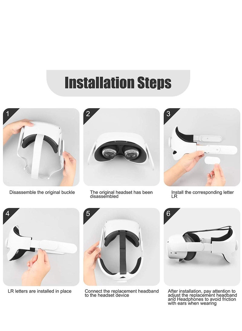 Generic - Head Strap for Oculus Quest 2 Comfortable Adjustable Strap Replacement with Head Cushion for Quest 2 Accessories Headset - Image 1