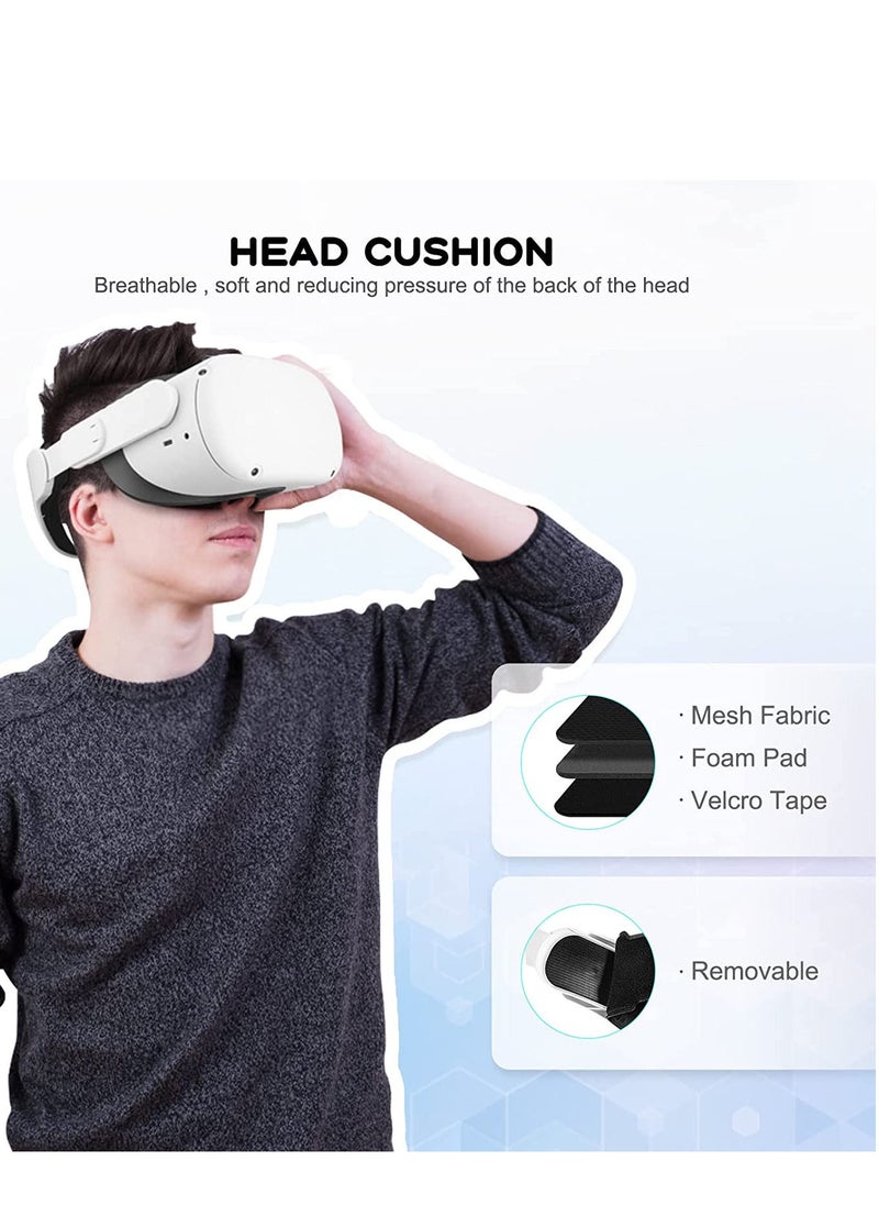Generic - Head Strap for Oculus Quest 2 Comfortable Adjustable Strap Replacement with Head Cushion for Quest 2 Accessories Headset - Image 1