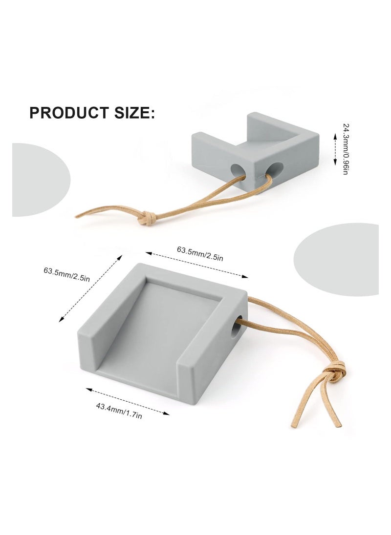 Generic - Rubber Door Wedge Anti Skid Grey Stops Adjustable Size Stop No Punch Doorstop Slip Indoors for Gaps from 5 to 20 cm - Image 1