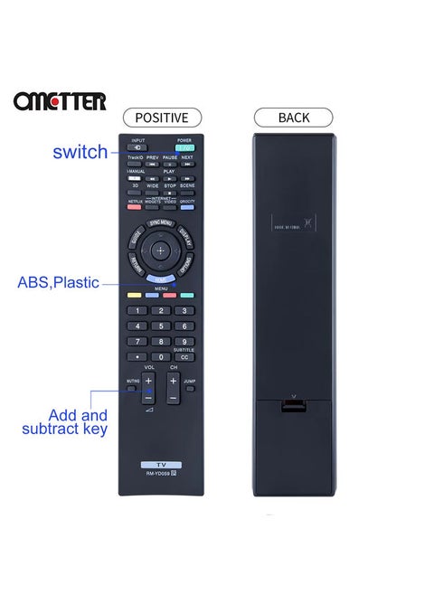 For Sony TV Remote Control RM-YD059 KDL-40EX723 KDL-46EX723 KDL-46NX720 KDL-55EX723 KDL-55NX720 KDL-60EX723 KDL-60NX720
