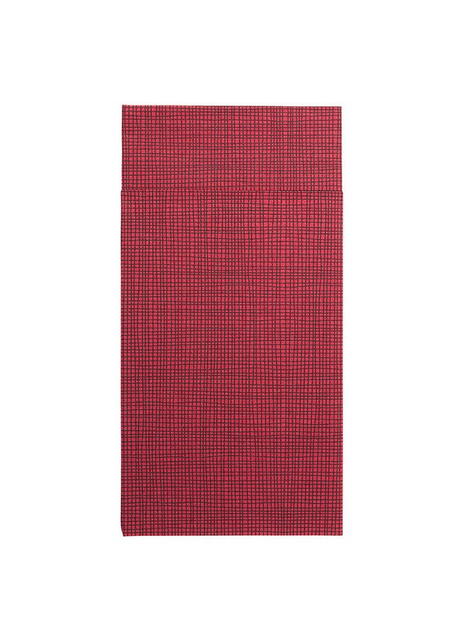 Restaurantware-Luxenap Air Laid Kangaroo Dinner Napkins - Bordeaux with Black Threads - Soft and Durable 16" x 16" Paper Napkins with Built-in Flatware Pocket - Disposable and Recyclable - 40-CT - Image 1