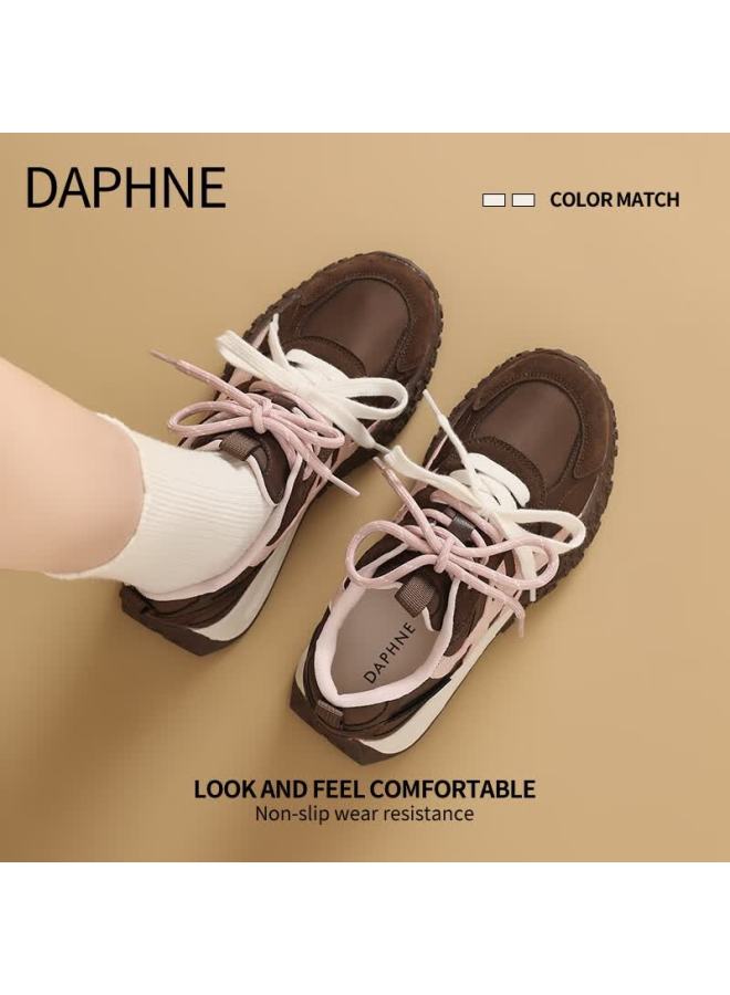 Daphne Women's Height Increasing Shoes New Spring Fashion Casual Thick Sole Breathable Sports Training Shoes - Image 2