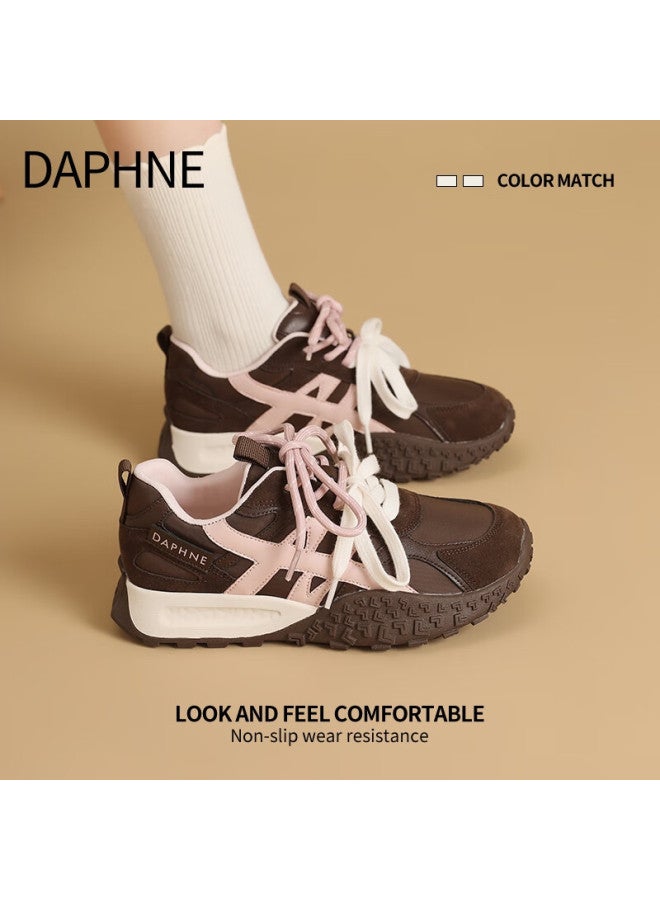 Daphne Women's Height Increasing Shoes New Spring Fashion Casual Thick Sole Breathable Sports Training Shoes - Image 1
