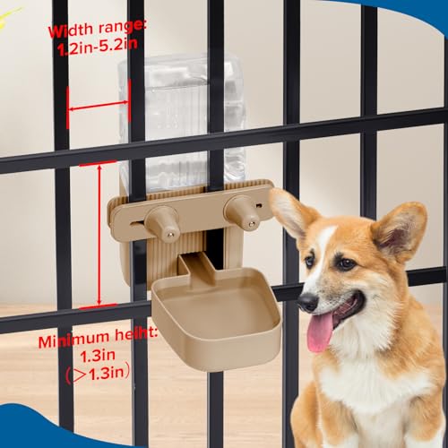 Kenond 50 oz Rabbit Water Dispenser,Gravity Dog Water Bowl Dispenser for Cage,Auto Water Bottle for Ferret,Cat,Dog and Other Animals, Compatible with Widemouth Cages - Image 4