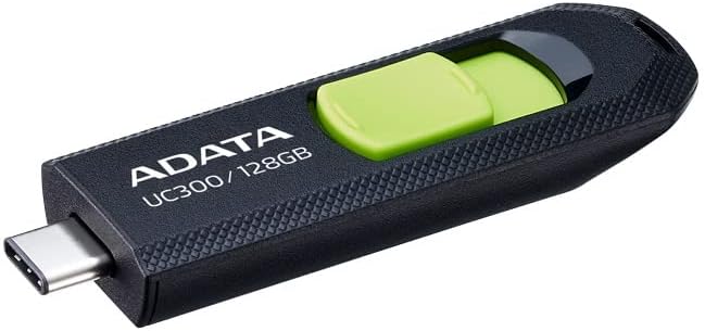 ADATA 128GB AData USB32 UC300 TypeC USB Flash Drive BlackGreen - Image 1