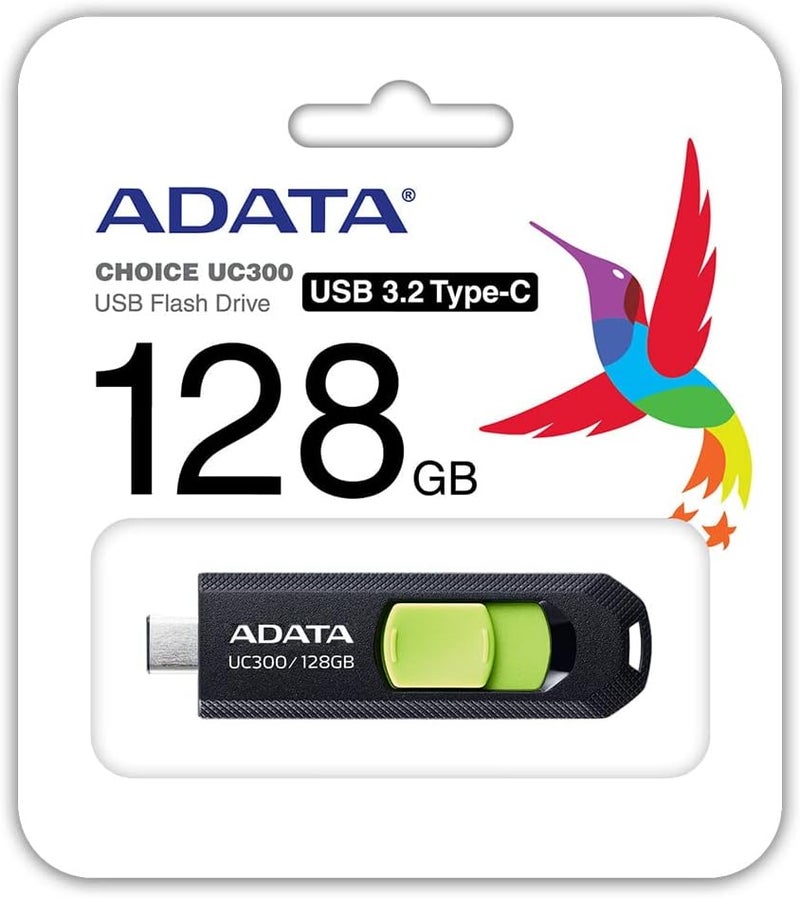 ADATA 128GB AData USB32 UC300 TypeC USB Flash Drive BlackGreen - Image 3
