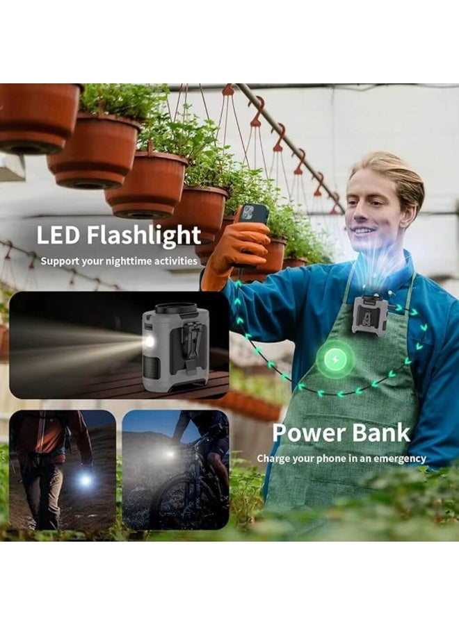 K5 Portable Waist Fan with Flashlight & 10000mAh Powerbank - Image 5