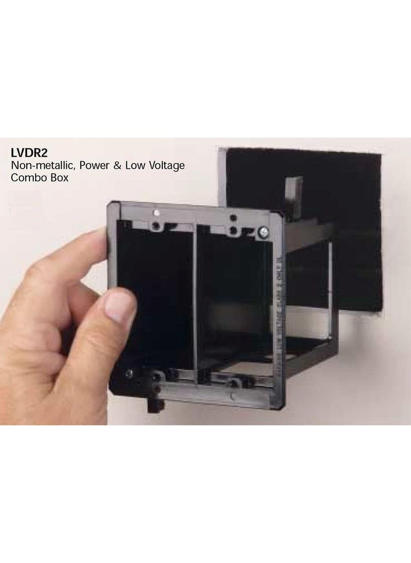 iMBAPrice iMBAPrice IMBALVDR21 2Gang Cutin Combo Electrical Power and LowVoltageOld Work Box for Existing Construction 1Pack  - Image 3
