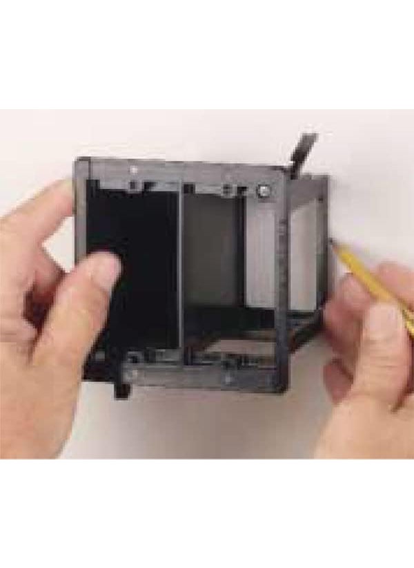 iMBAPrice iMBAPrice IMBALVDR21 2Gang Cutin Combo Electrical Power and LowVoltageOld Work Box for Existing Construction 1Pack  - Image 4