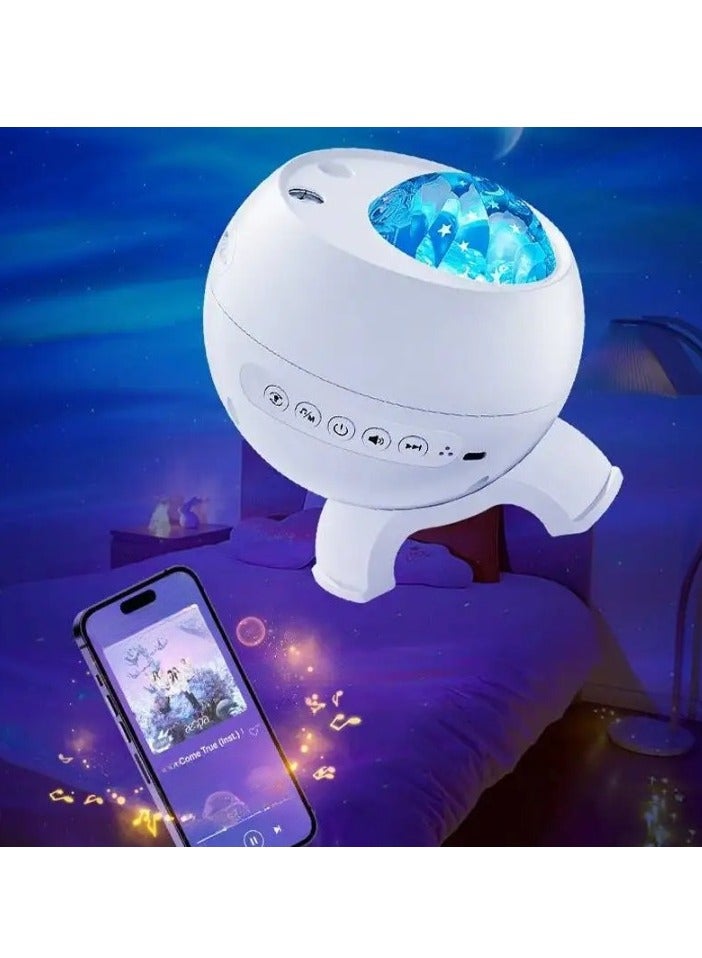 Light Sky Projector Lamp, Lightweight And Portable Starry Small Night Light, Strong And Durable Kids Star Projector With Adjustable Projection Angle, (1pc, White Rechargeable Version) - Image 4