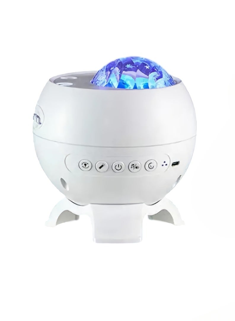 Light Sky Projector Lamp, Lightweight And Portable Starry Small Night Light, Strong And Durable Kids Star Projector With Adjustable Projection Angle, (1pc, White Rechargeable Version) - Image 1