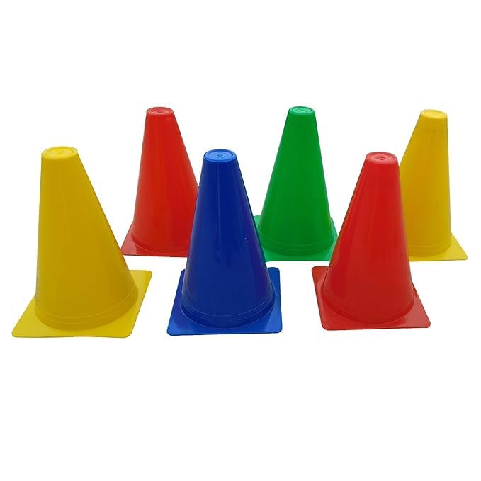 6 Inch Cone Marker Set (Pack of 6, 12, 18, 24, 30, 36, 42, 48) (48)