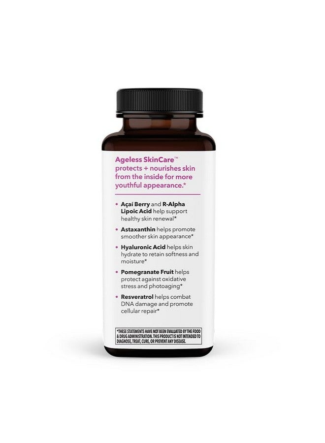 LifeSeasons Ageless Skincare - Anti Aging Supplement - Antioxidant Support - Moisturizes & Nourishes Skin - Acai Berry Astaxanthin Resveratrol R-Alpha Lipoic Acid & Pomegranate Extract - 90 Capsules - Image 3