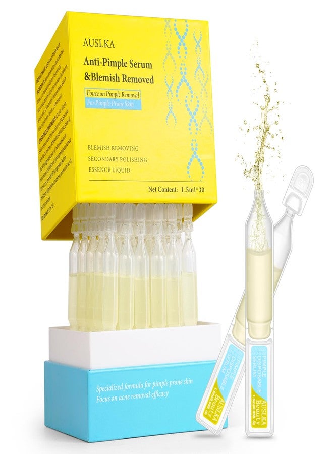 AUSLKA Anti-Pimple Serum Vials, 10% Salix Alba (Willow) Bark Extract Serum, for Oily/Pimple Skin | Oil Control & Eliminate Pimple | Single-Use Vials(1.5ml*30) - Image 1