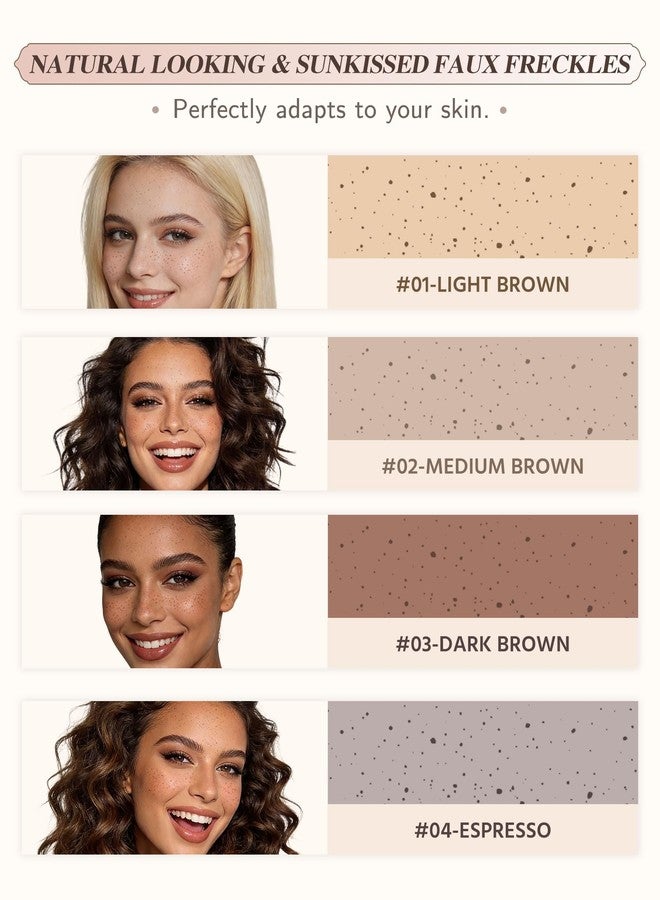 SUMEITANG Medium Brown Dual Ended Freckle Pen, Natural faux Freckle Stamp Pen, Multi-Size Freckles Pattern & Soft Precise Tip, Waterproof Long Lasting Sunkissed Freckle Makeup for All Skin Tones - Image 4