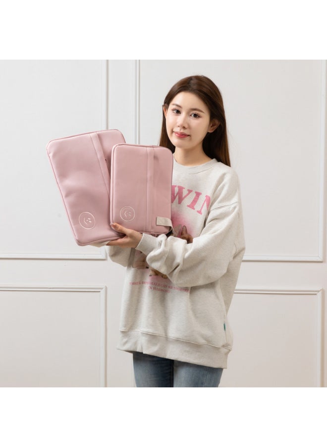 Adjustable Crossbody Case For 11-Inch IPad OxFord Cloth Protective Inner Bag For Tablet And Laptop Neutral Gender Geometry Pattern-Color:Pink-Dimensions:11 Inch - Image 2