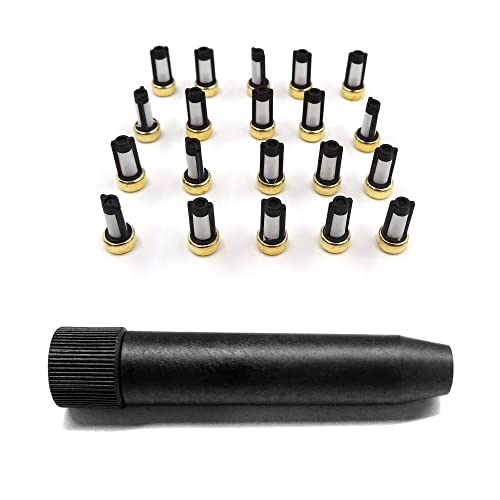 HiSport Fuel Injector Micro Filter Removal Tools with 20 pcs CF101 Basket Filters 6 x 3 x 12 mm - Image 1