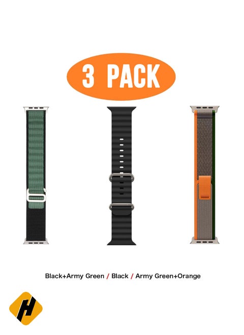 Apple Watch Band Strap For Apple Watch Ultra 2/Ultra 49mm, Series 10 46mm, 9/8/7 45mm, SE2/SE/6/5/4 44mm, 3/2/1 42mm