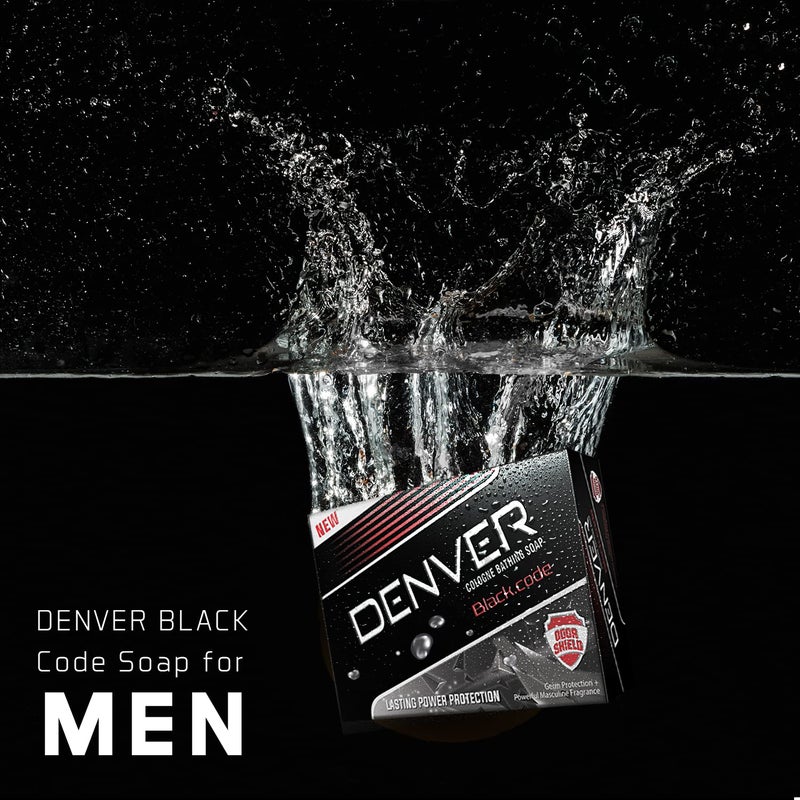 DENVER DENVER Black Code Bathing Soap 125GM Each Pack Of 5 Fragrance Soap Specially for Men - Image 2
