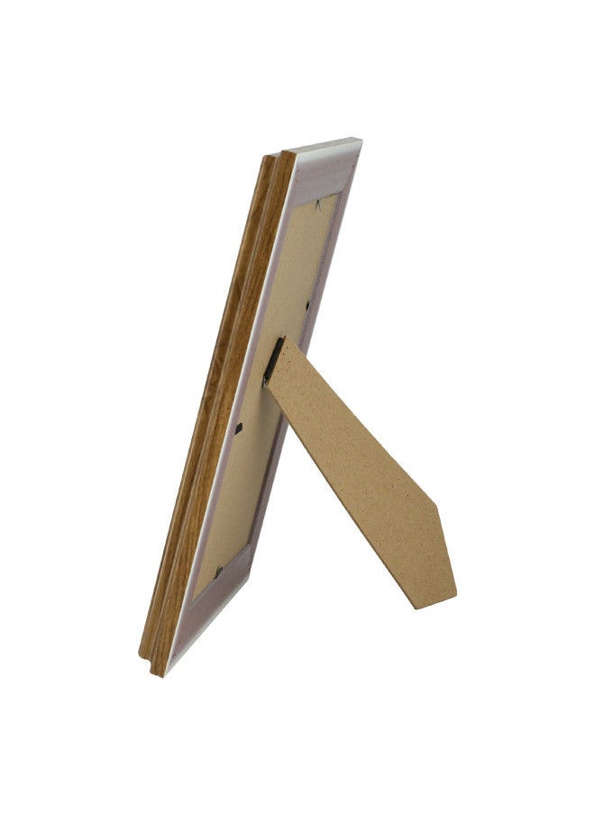 Rahalife Photo Frame Free Standing And Wall Hanging Decoration White/Brown  - Image 4